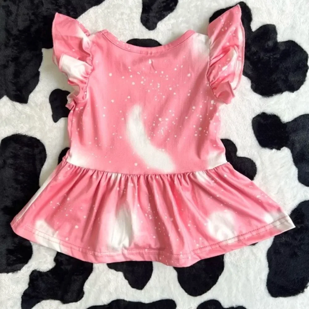 Butterfly Pink Leopard Bell Bottom‎ Set 3XS (6-12 months)